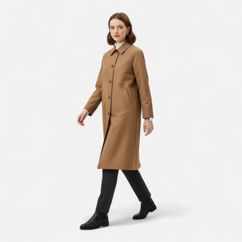 Heritage Loose Single Breasted Long Trench Coat for Women