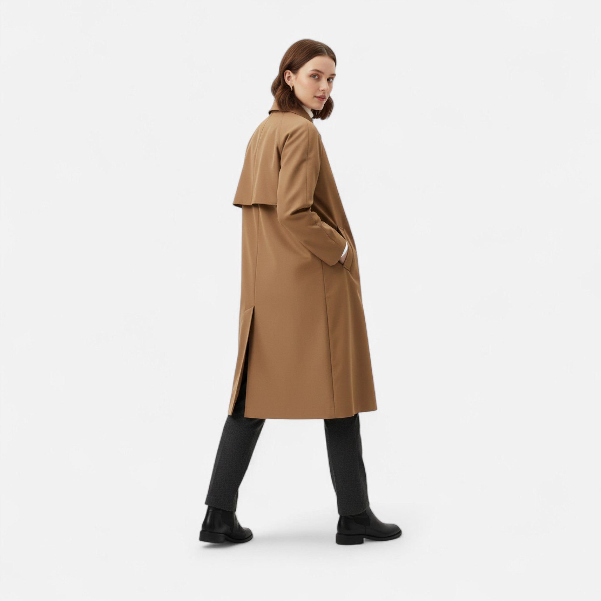 Heritage Loose Single Breasted Long Trench Coat for Women