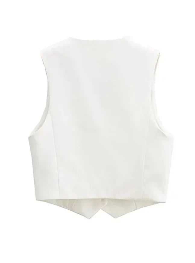 Menswear Inspired Tailored Vest in Four Colours