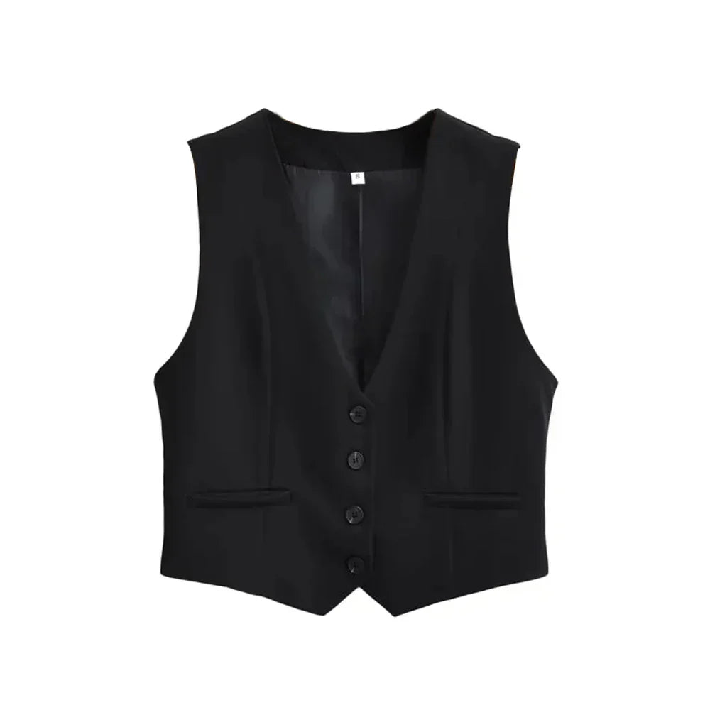 Menswear Inspired Tailored Vest in Four Colours