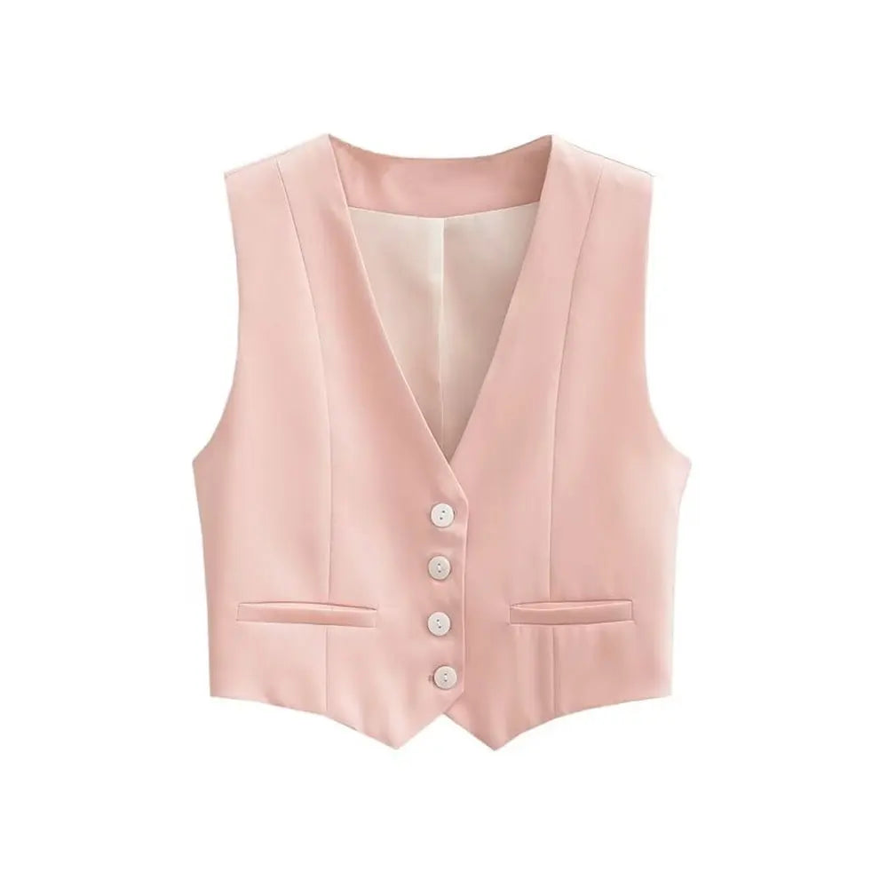Menswear Inspired Tailored Vest in Four Colours