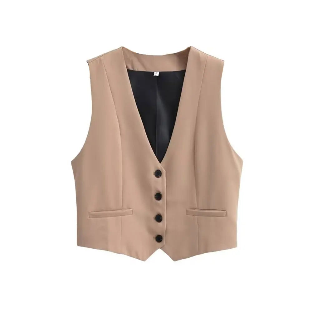 Menswear Inspired Tailored Vest in Four Colours