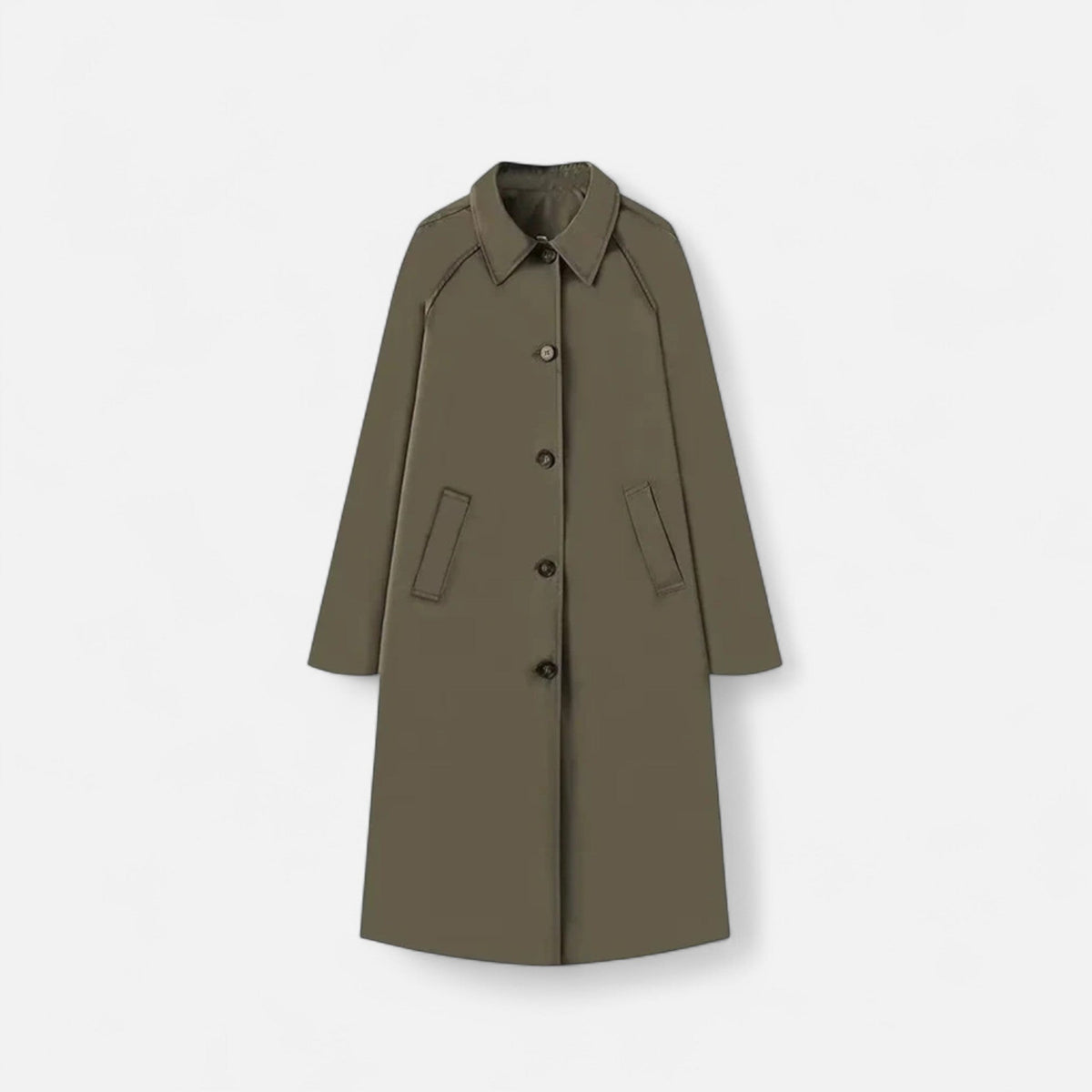 Heritage Loose Single Breasted Long Trench Coat for Women